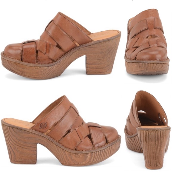 Born Shoes - Born POLLINA leather clogs/mules, NWOB